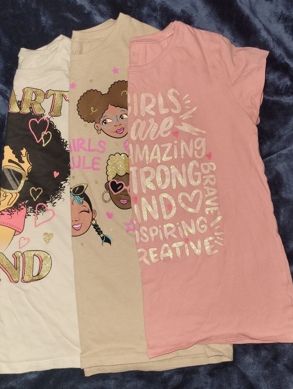 The Children's Place Pink Glitter 'Girls Are Amazing' Short Sleeve Tee